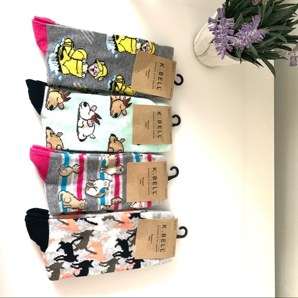 K.Bell Women’s Crew Neck Socks (4pack) - Picture 3 of 3